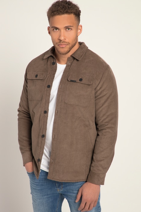 STHUGE Overshirt, Cord, Langarm, Kentkragen, gefüttert, bis 8 XL