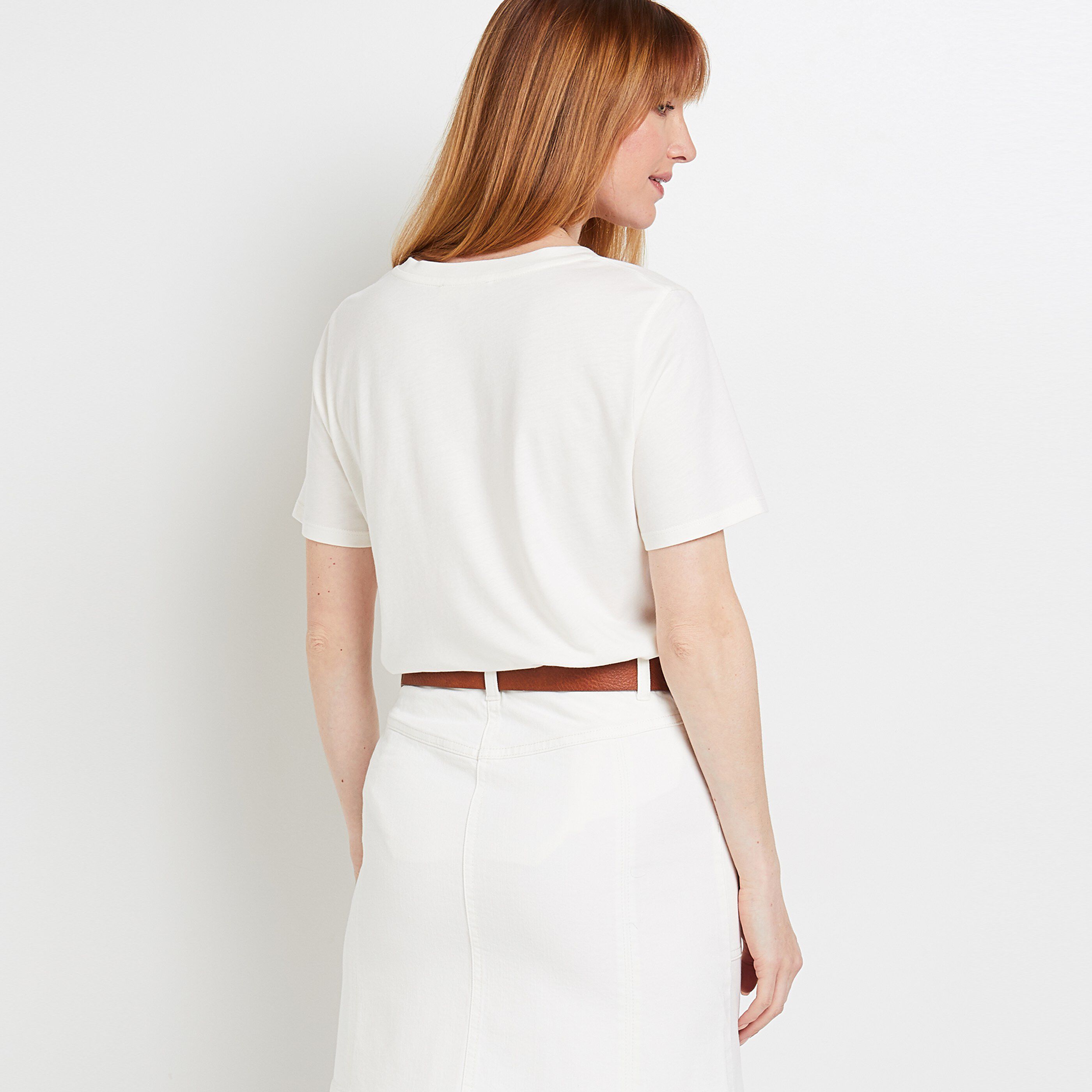 Tshirt print femme - BLANC CASSE