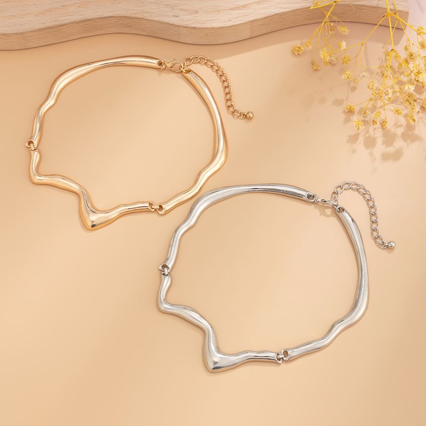 Gretlyn - Wavy Alloy Choker (Diverse ontwerpen)