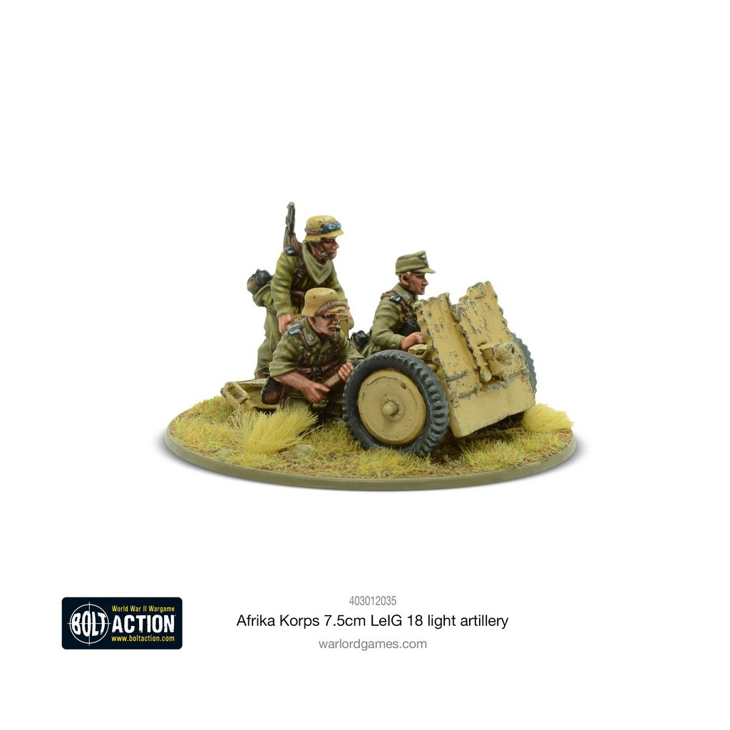 Bolt Action - German - Afrika Korps 7.5cm LeIG 18 light artillery