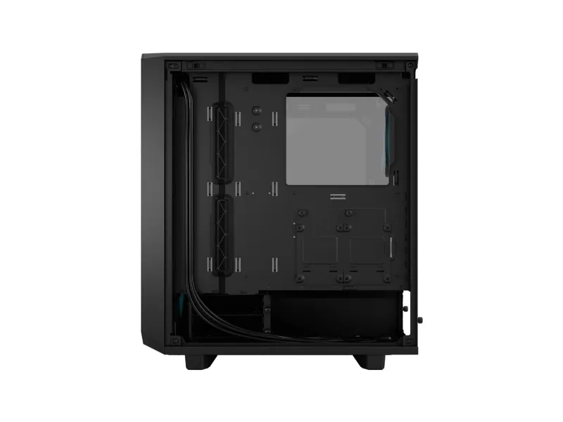 Fractal Design Meshify 2 Compact Lite - Mid tower - ATX - sidepanel med vindue (hærdet glas) - ingen strømforsyning (ATX) - sort TG-lystone - USB/Lyd