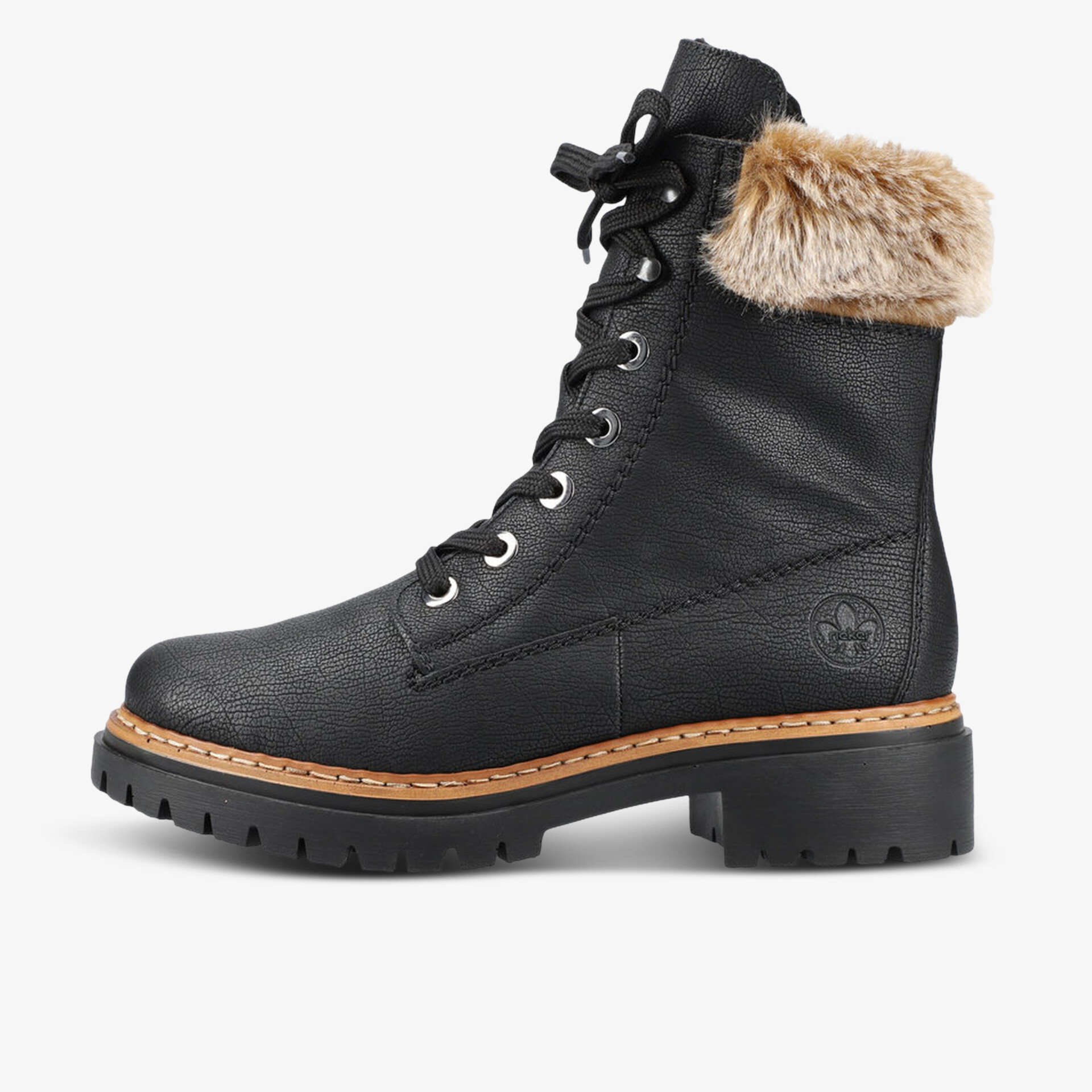 rieker Damen Schnürstiefeletten schwarz
