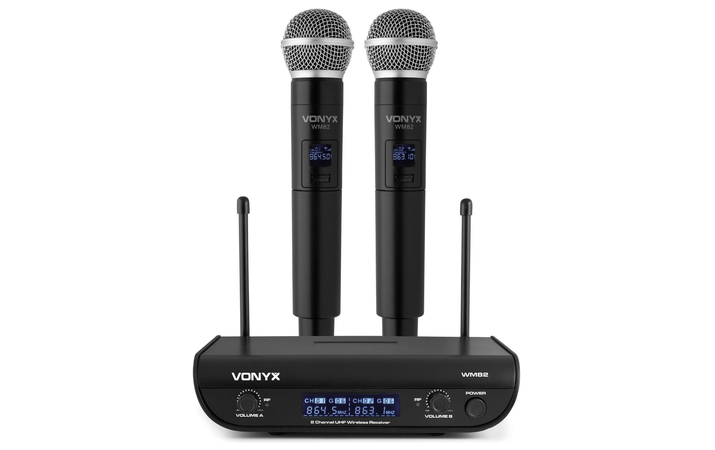 WM82 Set<br>UHF-2-Kanal-Mikrofon Set mit Handmikrofon