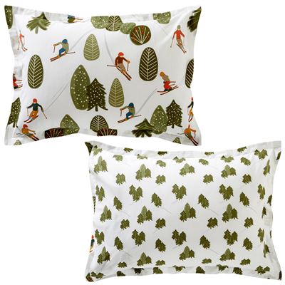 Linge de lit motif sports d'hiver - BECQUET CRÉATION
