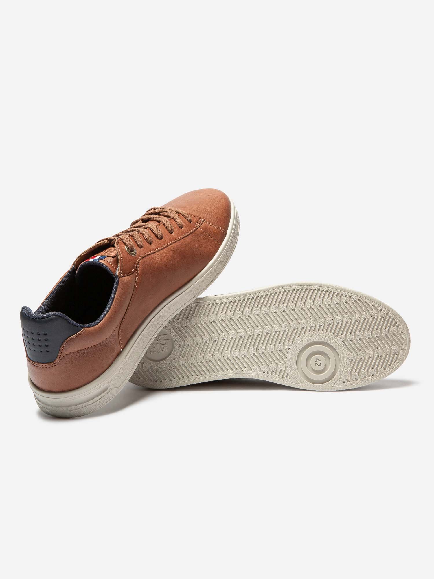 Baskets Homme Fabriquées en France Cuir Marron