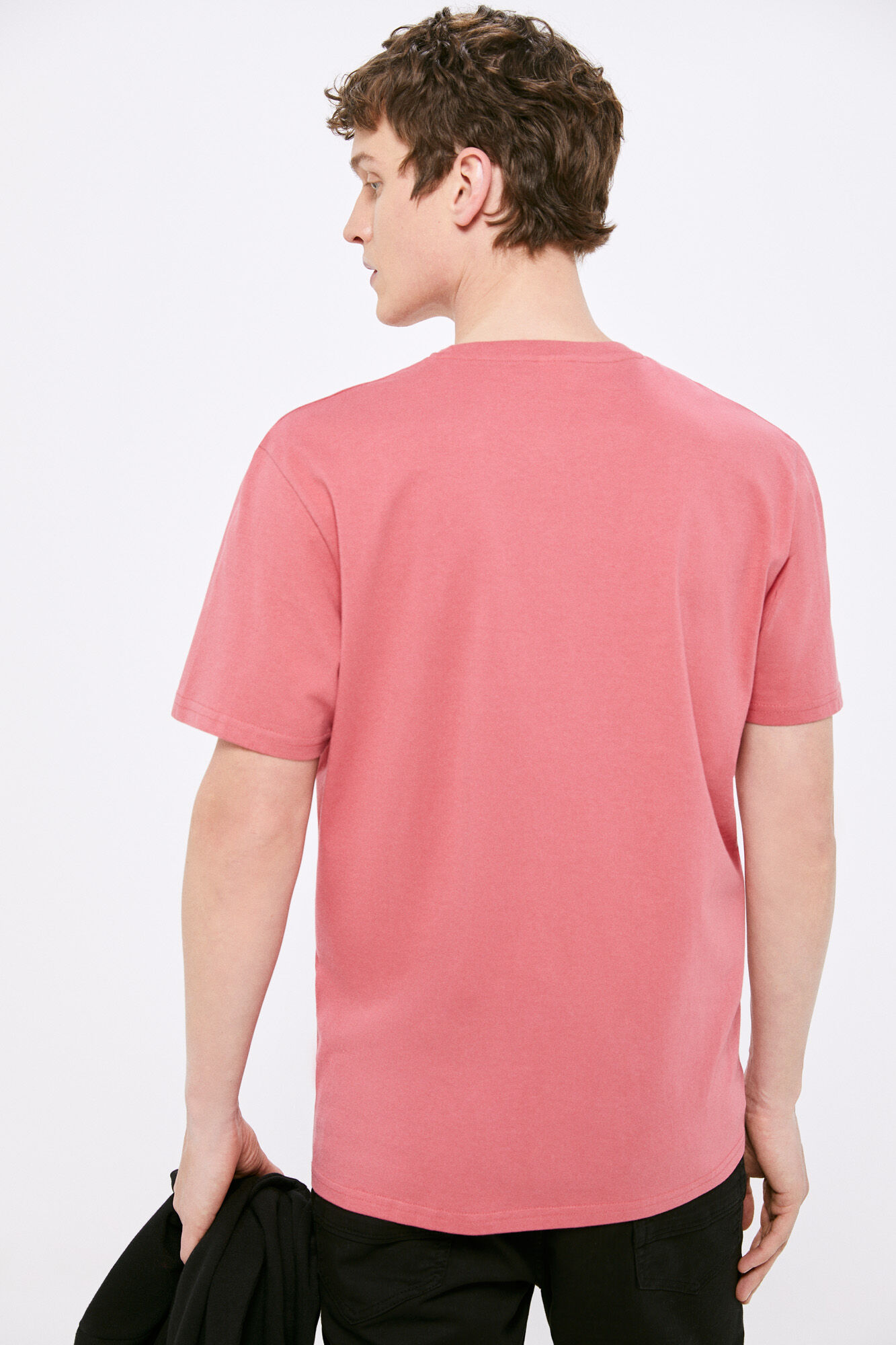 Camiseta básica com estampa de árvore - fúcsia