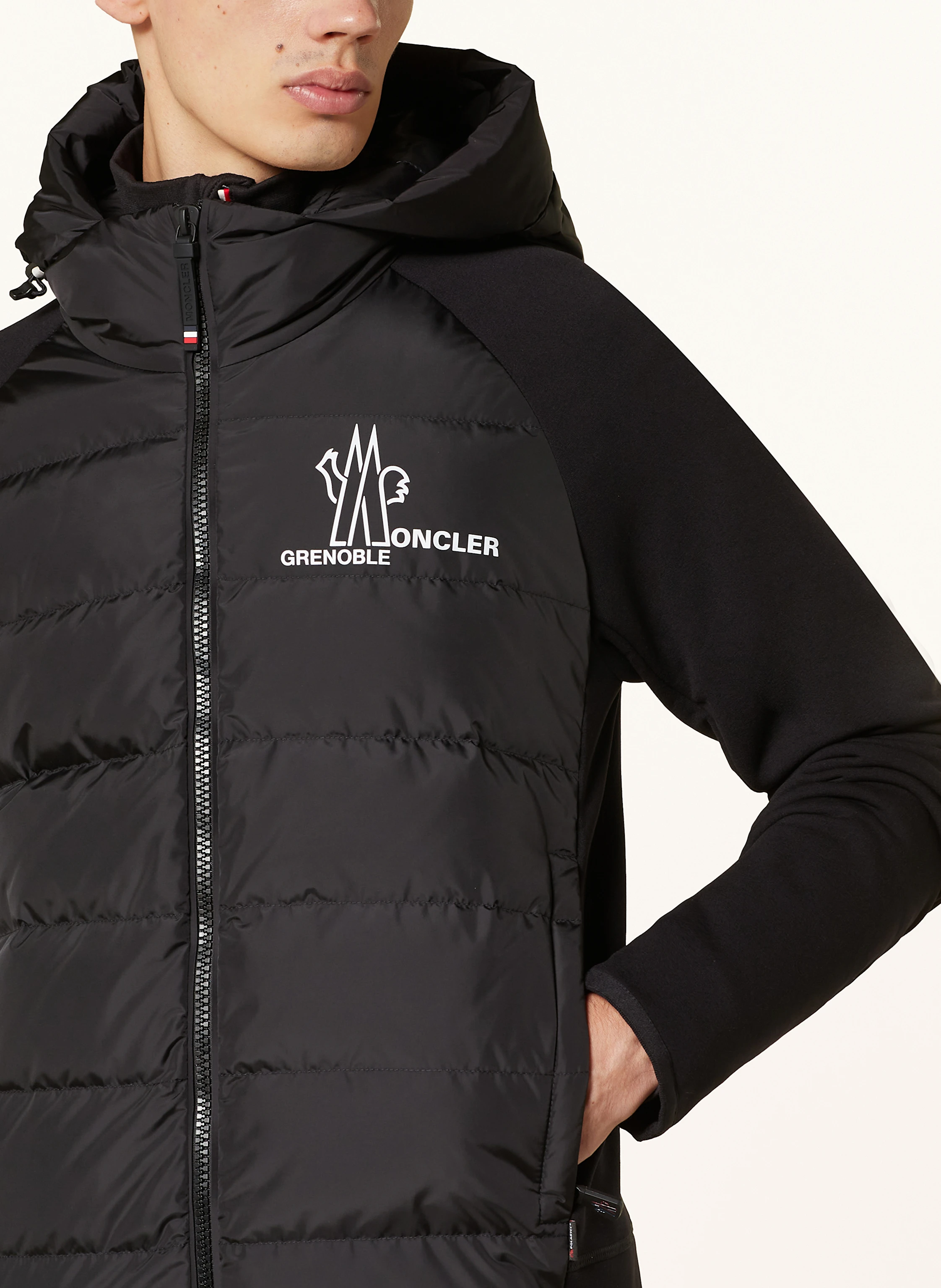 MONCLER GRENOBLE Lightweight-Daunenjacke im Materialmix