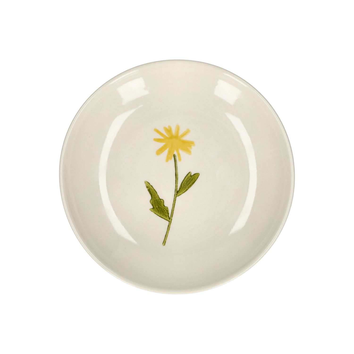 Gebaksbordje, steengoed, paardenbloem, Ø 16 cm