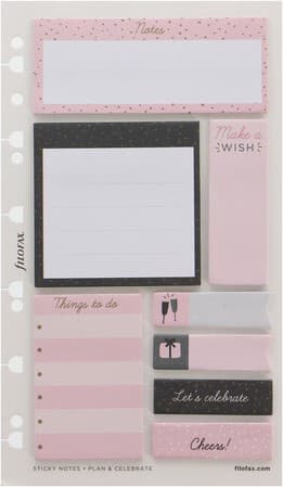 Notatblokk med indeksfaner & klistrelapper Confetti 200-pack Filofax