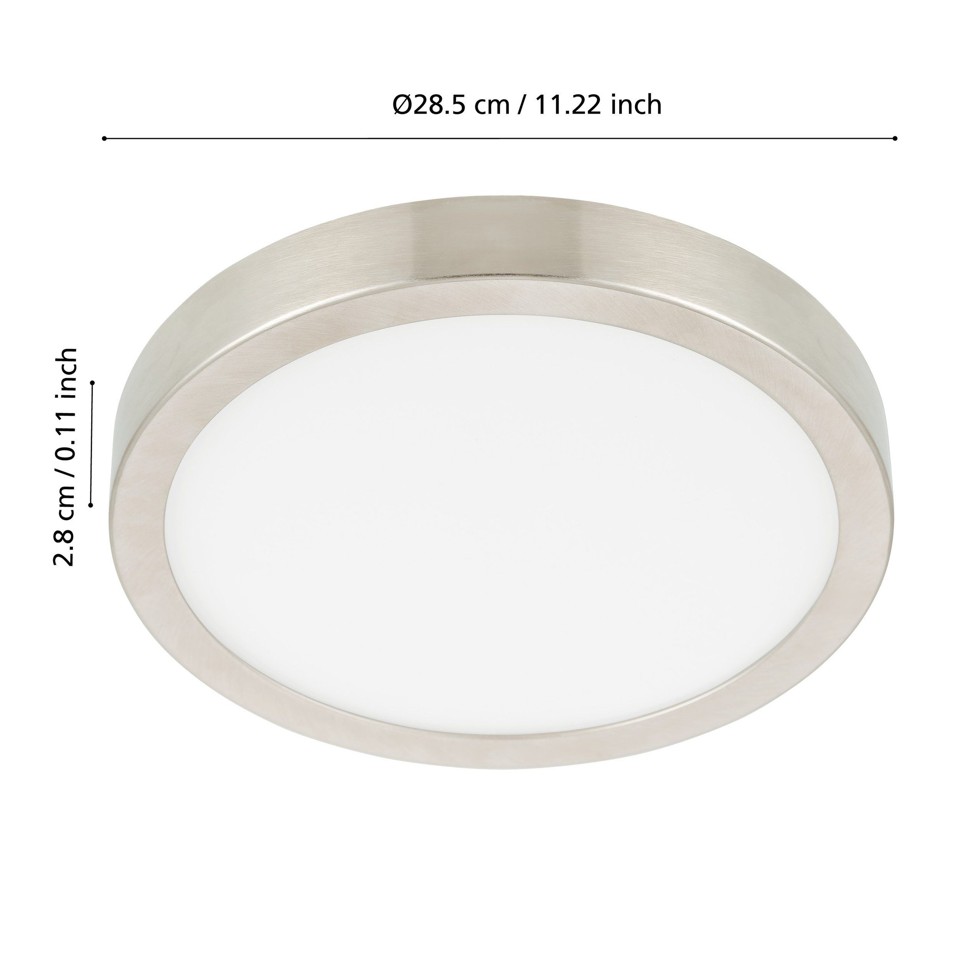 EGLO - Fueva-Z plafond børstet stål Ø28,5 - TW - Zigbee, Bluetooth