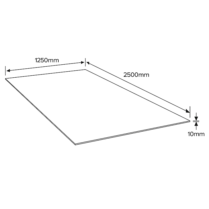 Panneau aggloméré - 250 x 125 cm, ép.10 mm (vendu au panneau)