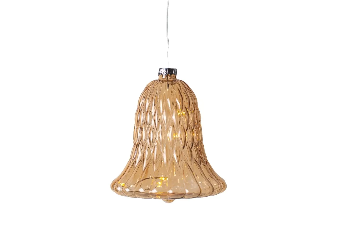 Juledekoration Sirius Luna Bell H10cm Amber