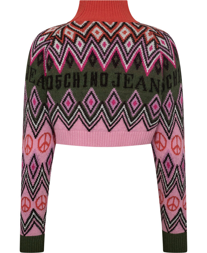 Mo5ch1no jeans Sweater Fantasy print pink  181