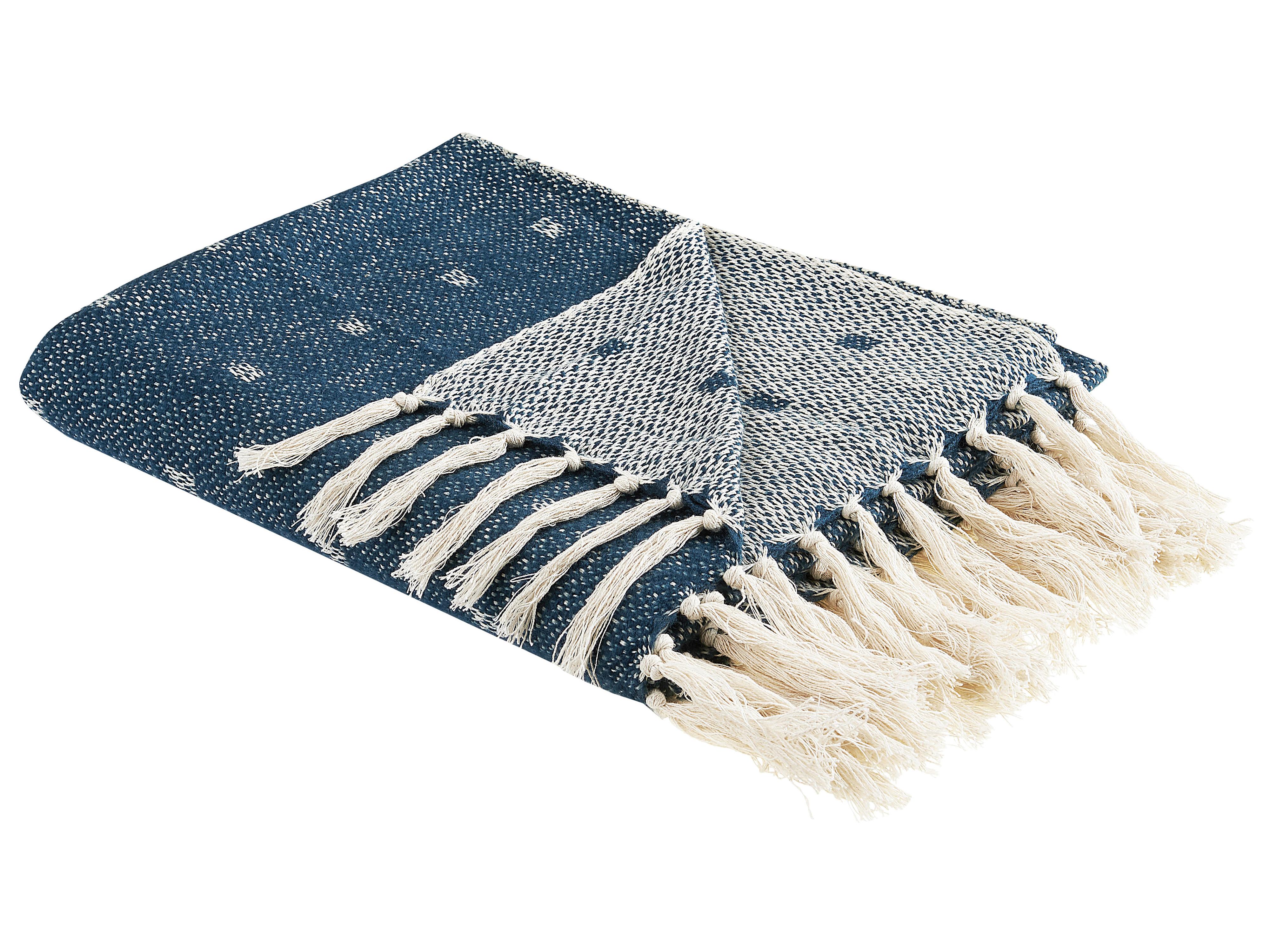 Plaid TAARI Katoen 130 x 170 cm Groenblauw