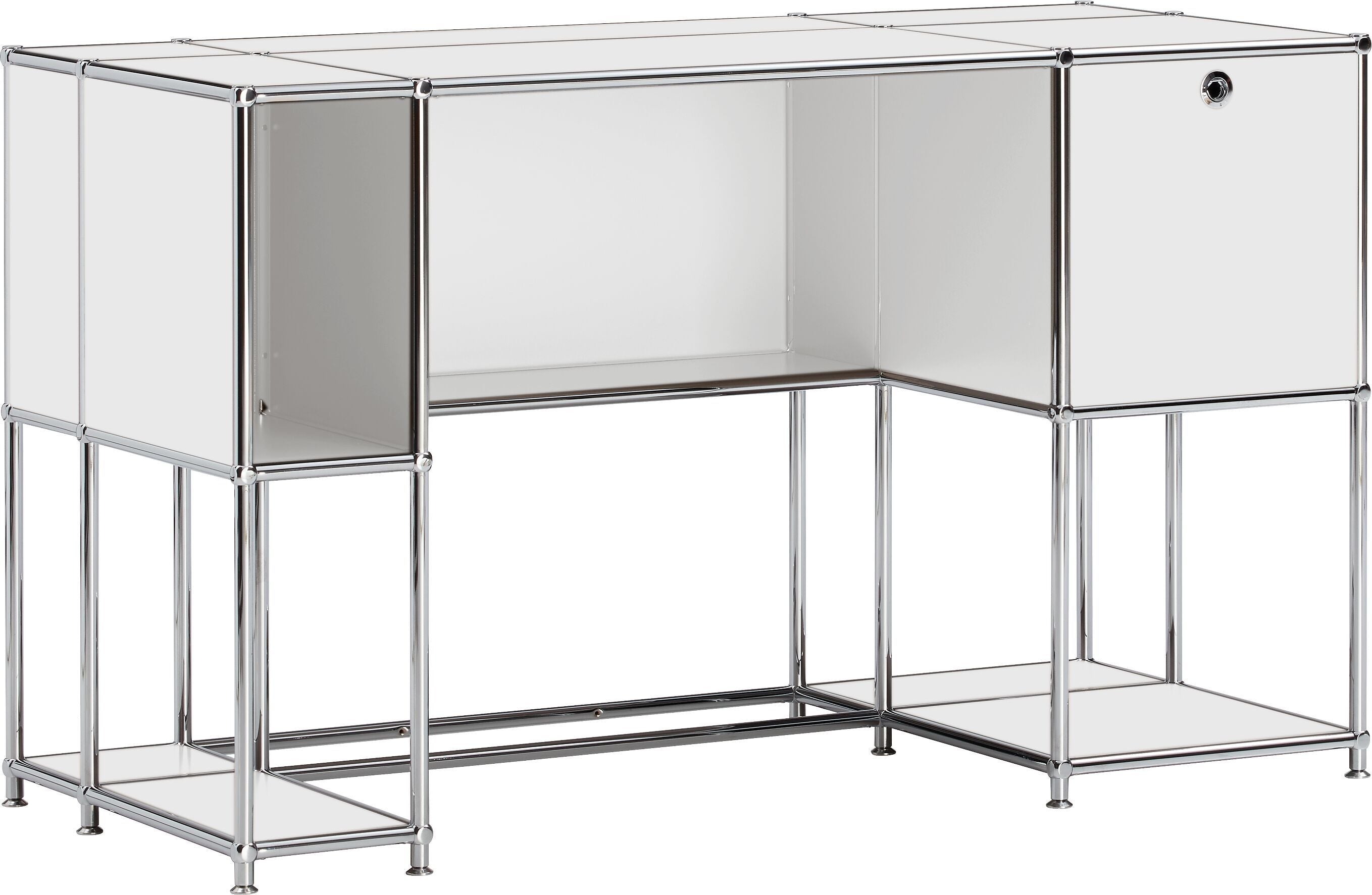 FLEXCUBE Schreibtisch - Weiss / B: 134.0 cm x T: 60.0 cm x H: 80.0 cm