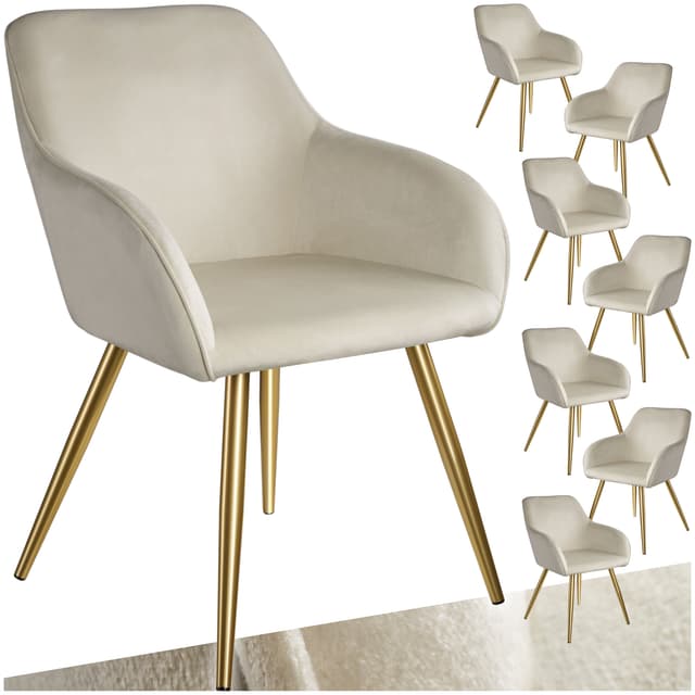 Stol Marilyn velour, guld