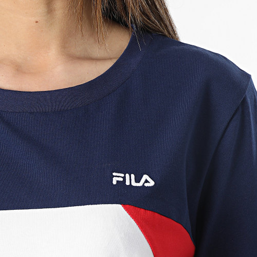 Robe Tee Shirt Femme Balikesir Blanc Bleu Marine