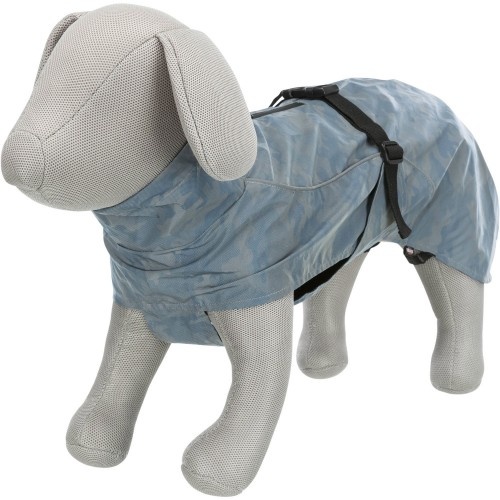 Capa de chuva impermeável cinza Trixie para cães