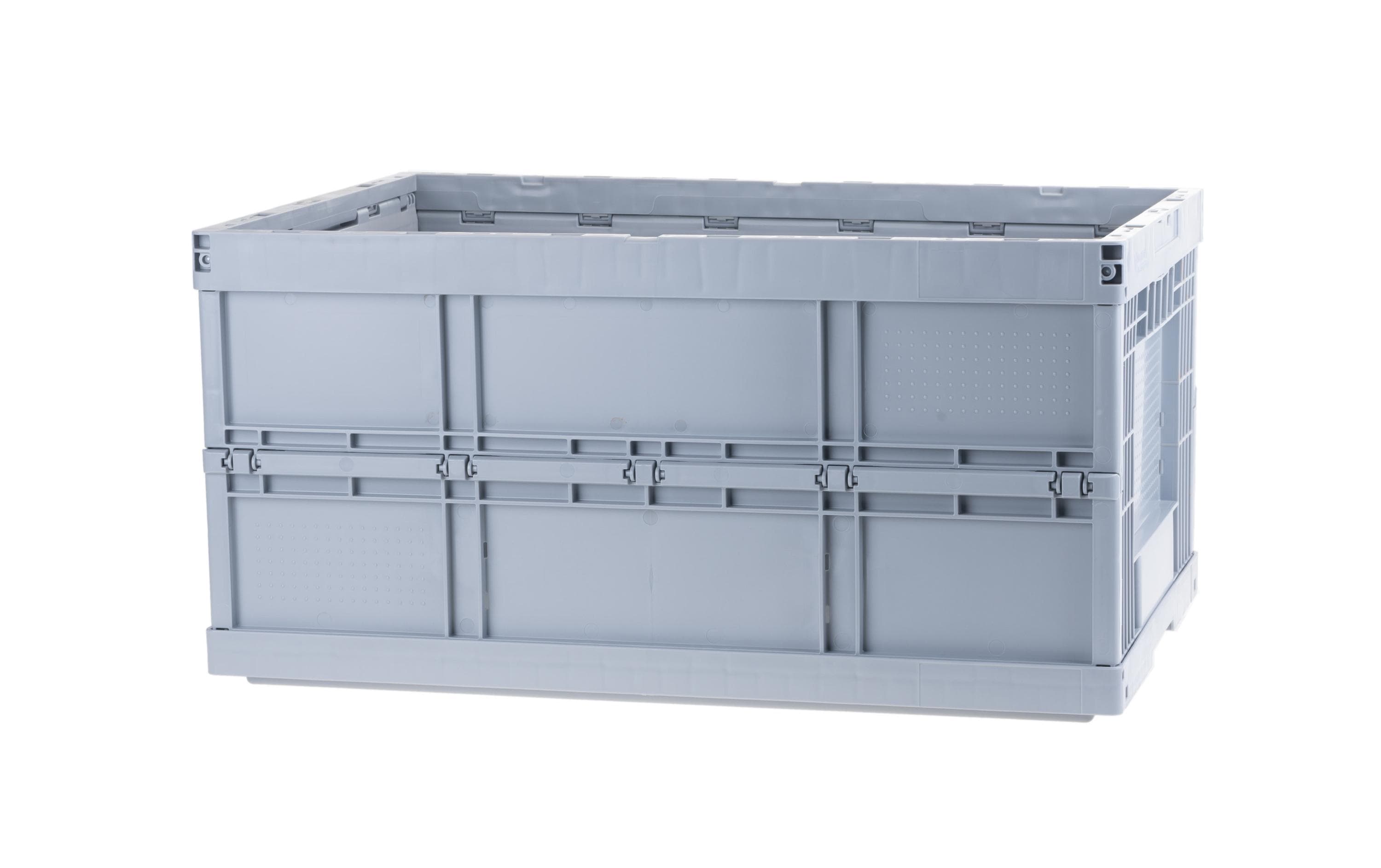 Faltbox 600x400x300 GrauMit Verriegelung, 1 Stück, grau