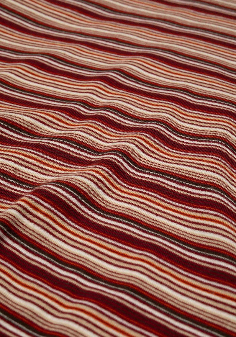 Nudie Jeans Longsleeve Jessy Striped Rib Wine