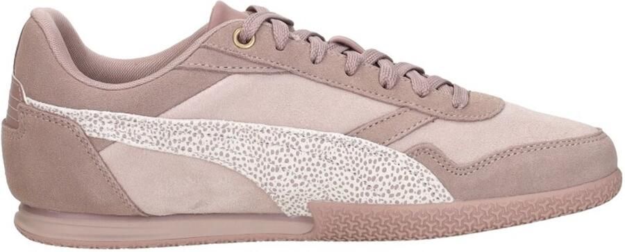 Puma Bella Donna Topcat suede leren sneakers oudroze wit