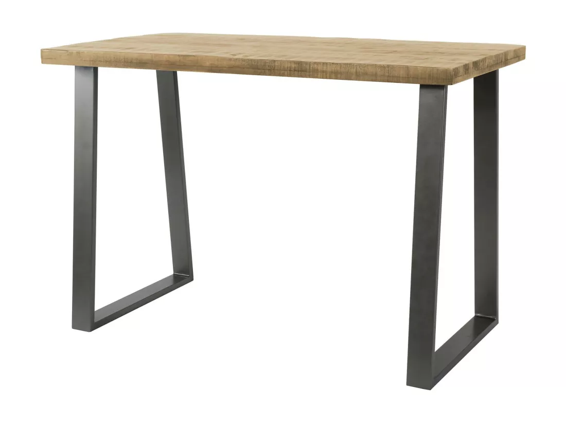 Table bar bois de manguier acier 135 cm LUCKNOW