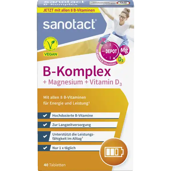 sanotact B-Komplex + Magnesium + Vitamin D3 Tabletten