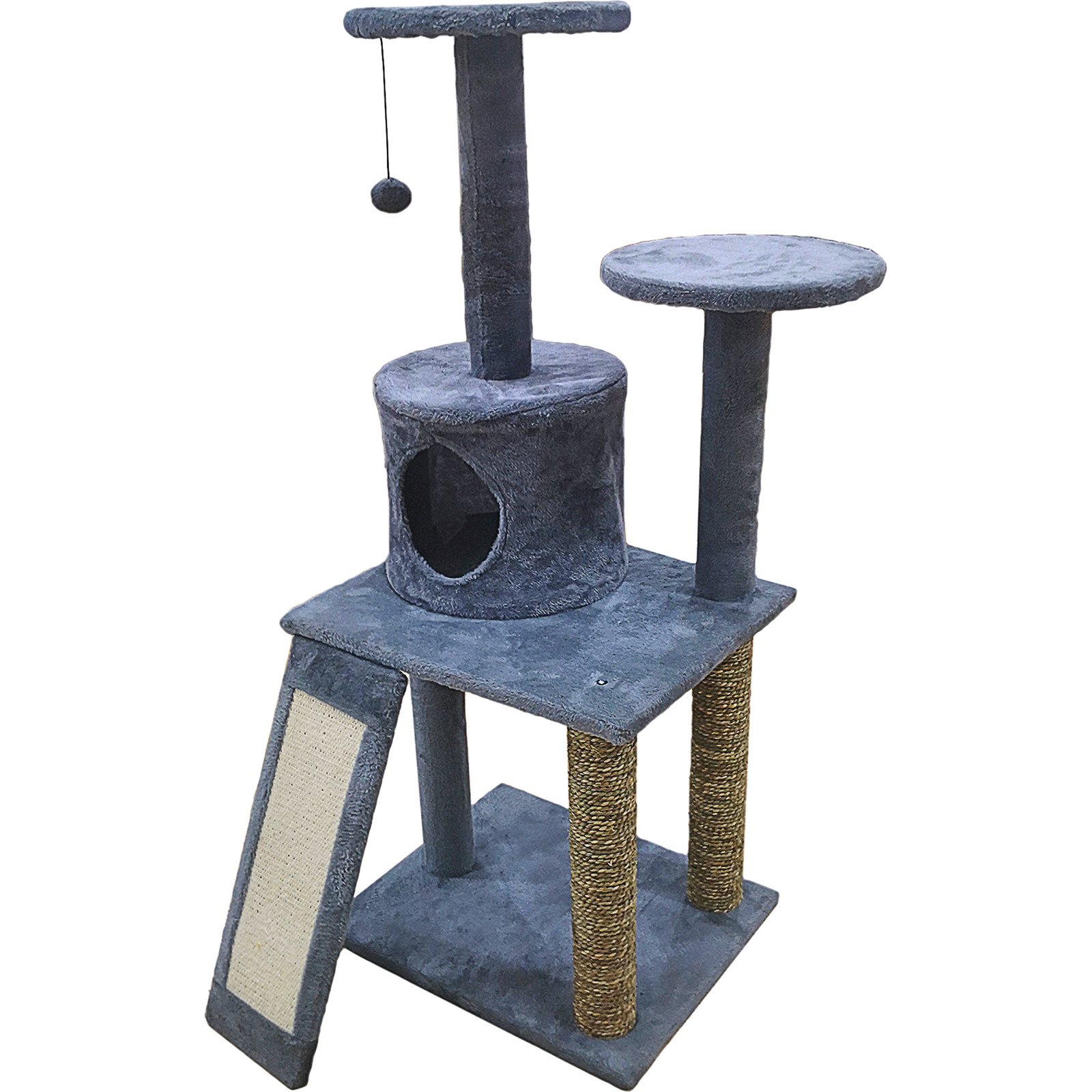 Katzenbaum 49x40x115cm, grau