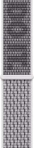 Nike - Sport Loop Band - Wit/Zwart - Voor Apple Watch Series 1 t/m 9 / SE (38/40/41 mm) en Series 10 / 11 (42 mm)