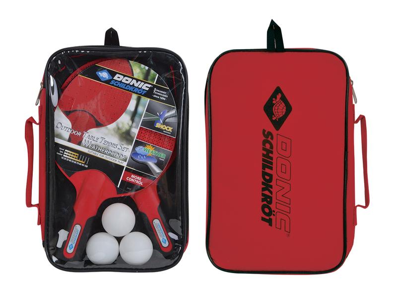 DONIC Schildkröt Tischtennis Set Outdoor Tischtennis-Schläger-Set für Freizeitspieler