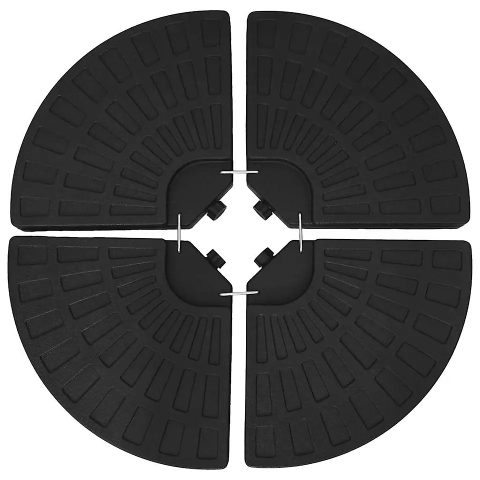 vidaXL - Parasolvoet - Zwart - Kunststof