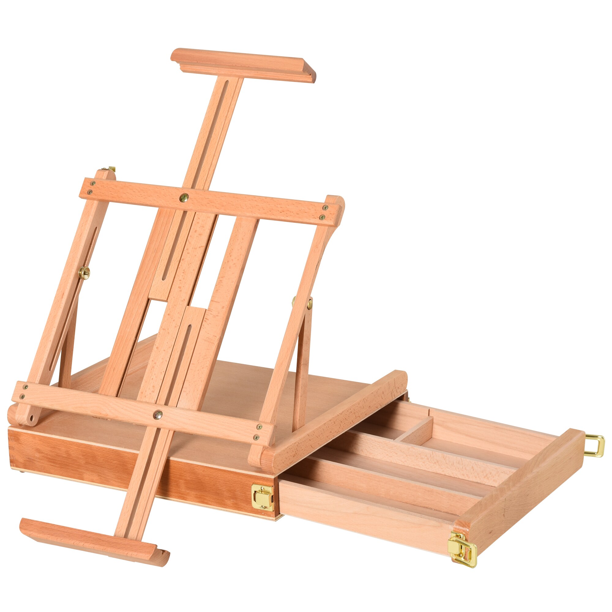 Vinsetto Staffelei mit verstellbaren Winkeln natur 42 x 36 x 12,5-69,9 cm (BxTxH)