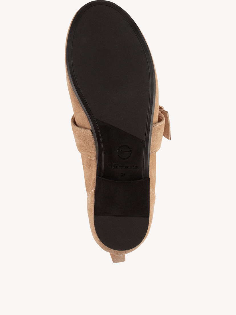 Leren Ballerina - beige