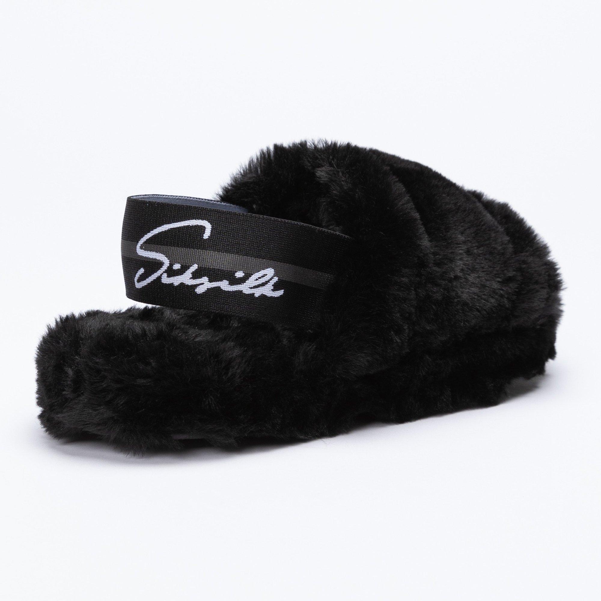 SikSilk Fluffy Sliders Womens