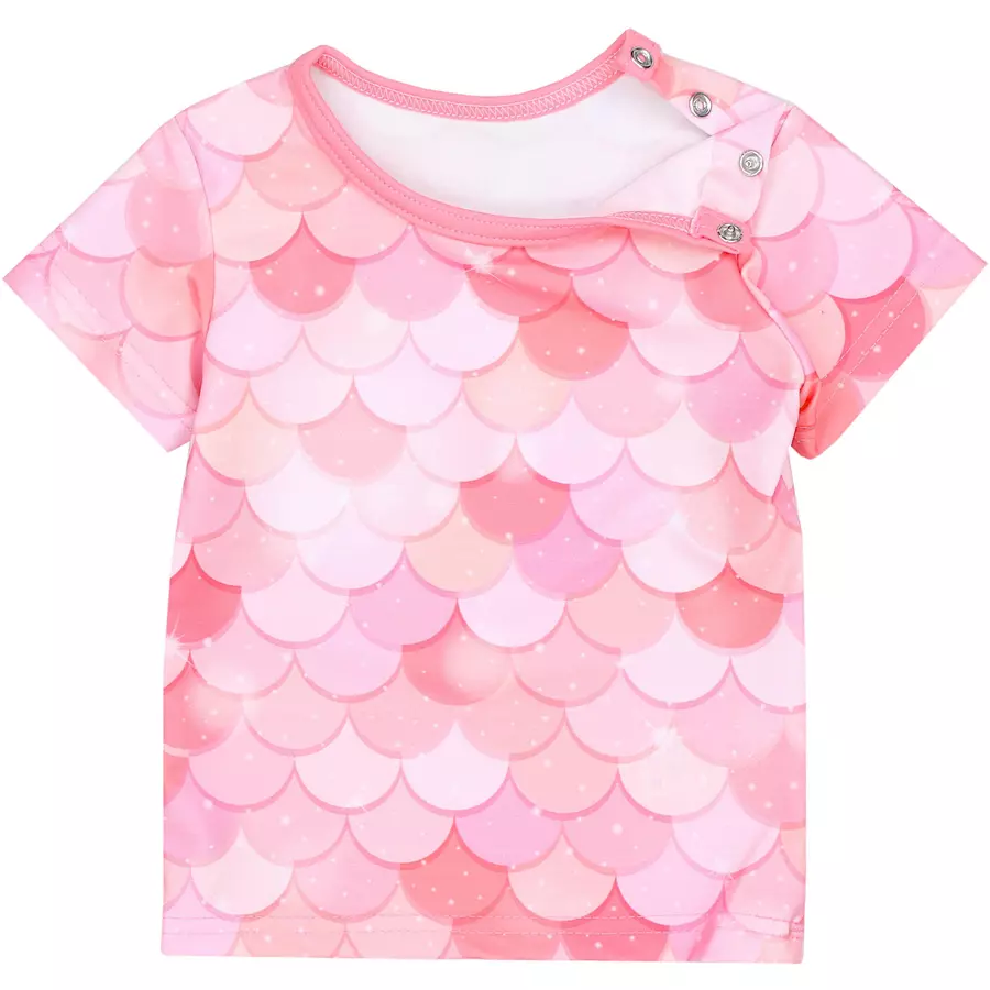 Aquarti Baby Mädchen Zweiteiler Badeanzug Bade-Set Bade T-Shirt Badehose apricot