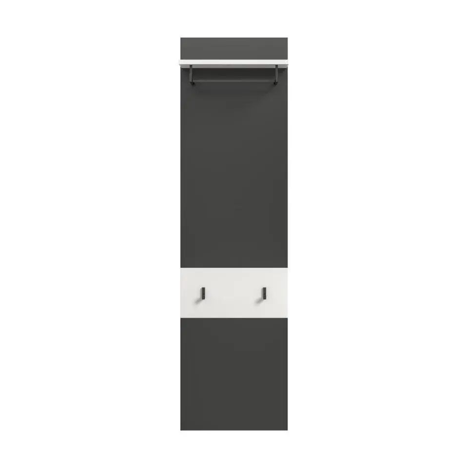 Hioshop Canu kapstok 2 haken wit- grijs
