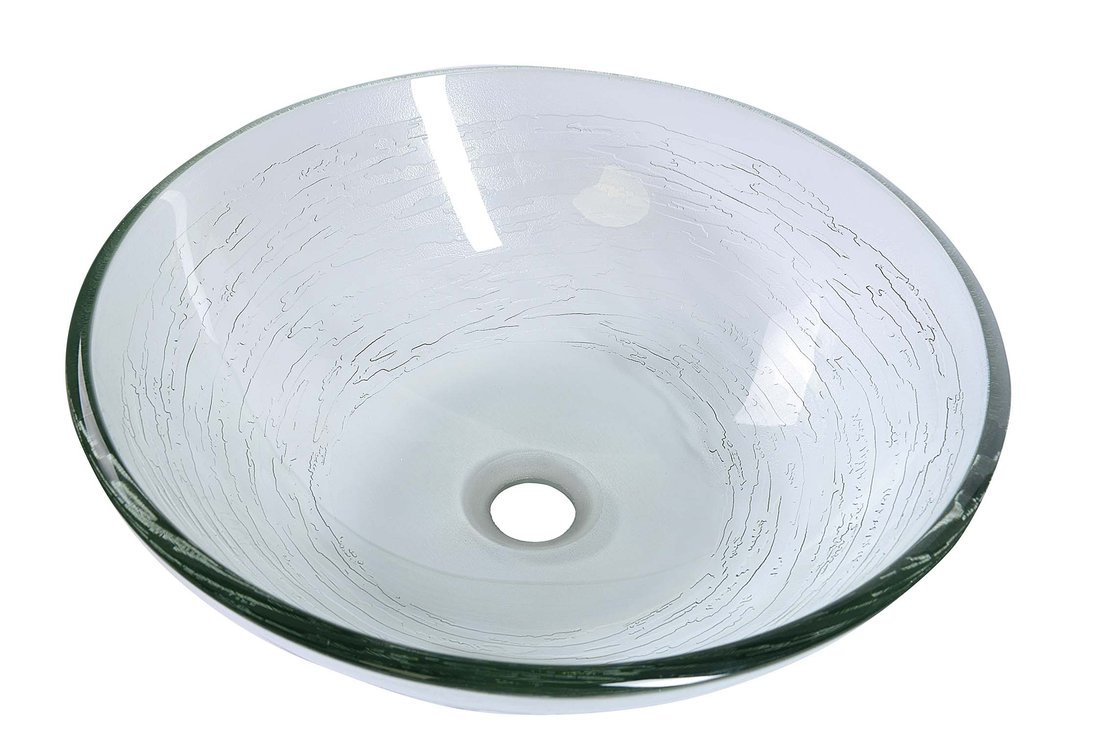 Sapho Mendoza glazen waskom 42cm transparant