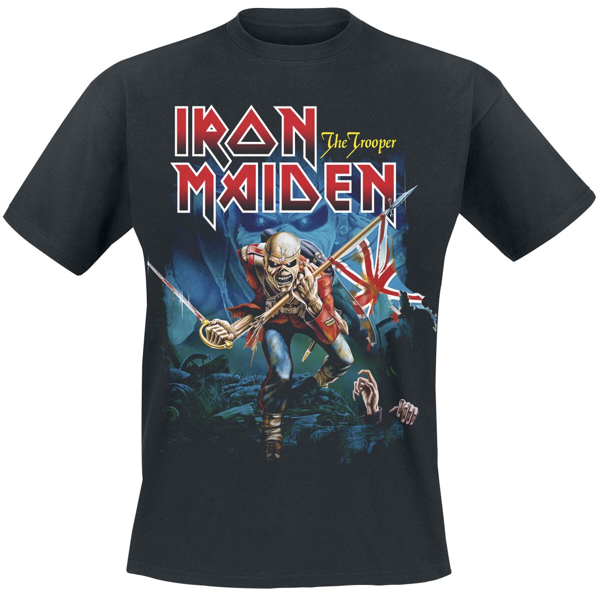 POM Trooper Eddie Large Eyes | Iron Maiden T-Shirt Manches courtes