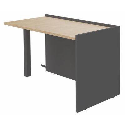 Banque d'accueil Retour direct bas OLA - L82,5 x H75,5 x P62,5 cm - structure carbone, plateau chêne clair