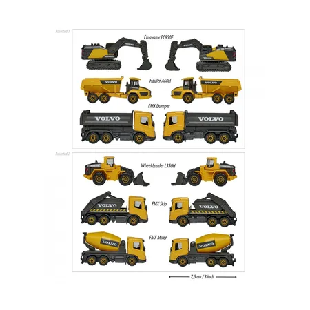 Majorette Volvo 3 Pieces Set, 1 Set, 2-fach sortiert