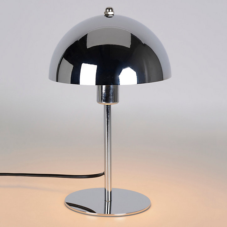 Lampe à poser Icone E14 IP20 15W ∅18,5 x H.30cm Corep argent