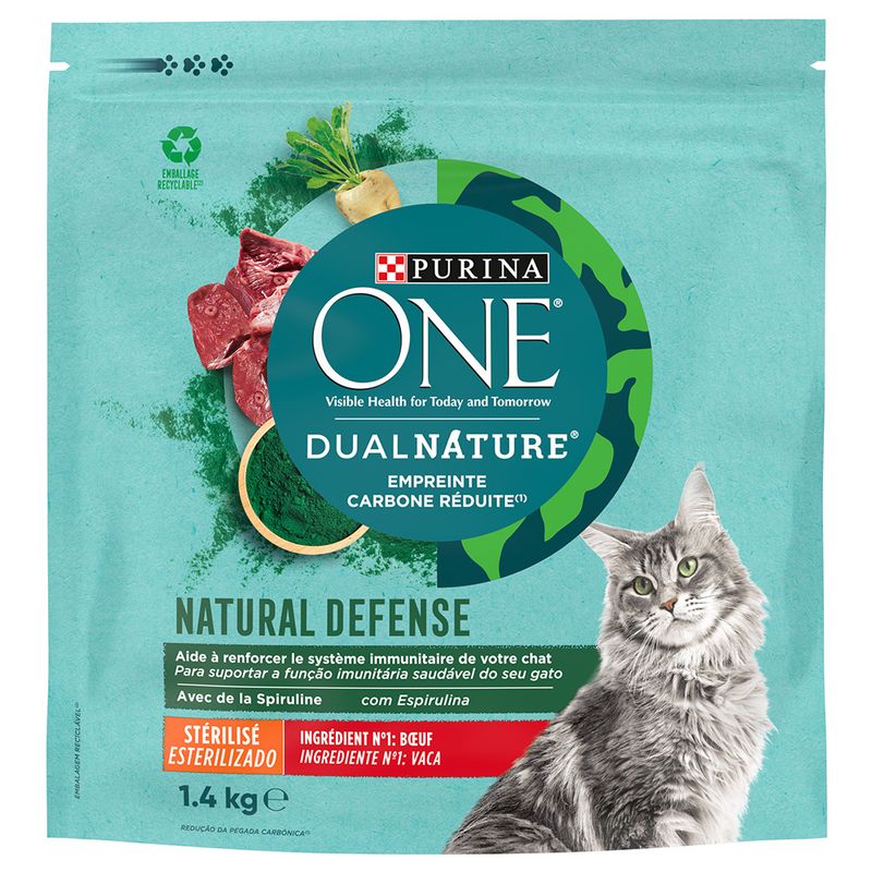 PURINA ONE Dual Nature Stérilisé bœuf, spiruline