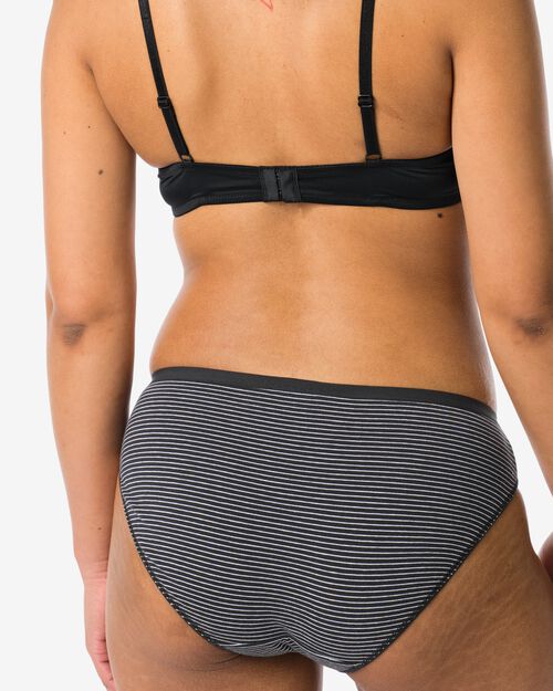 2 slips femme coton stretch noir