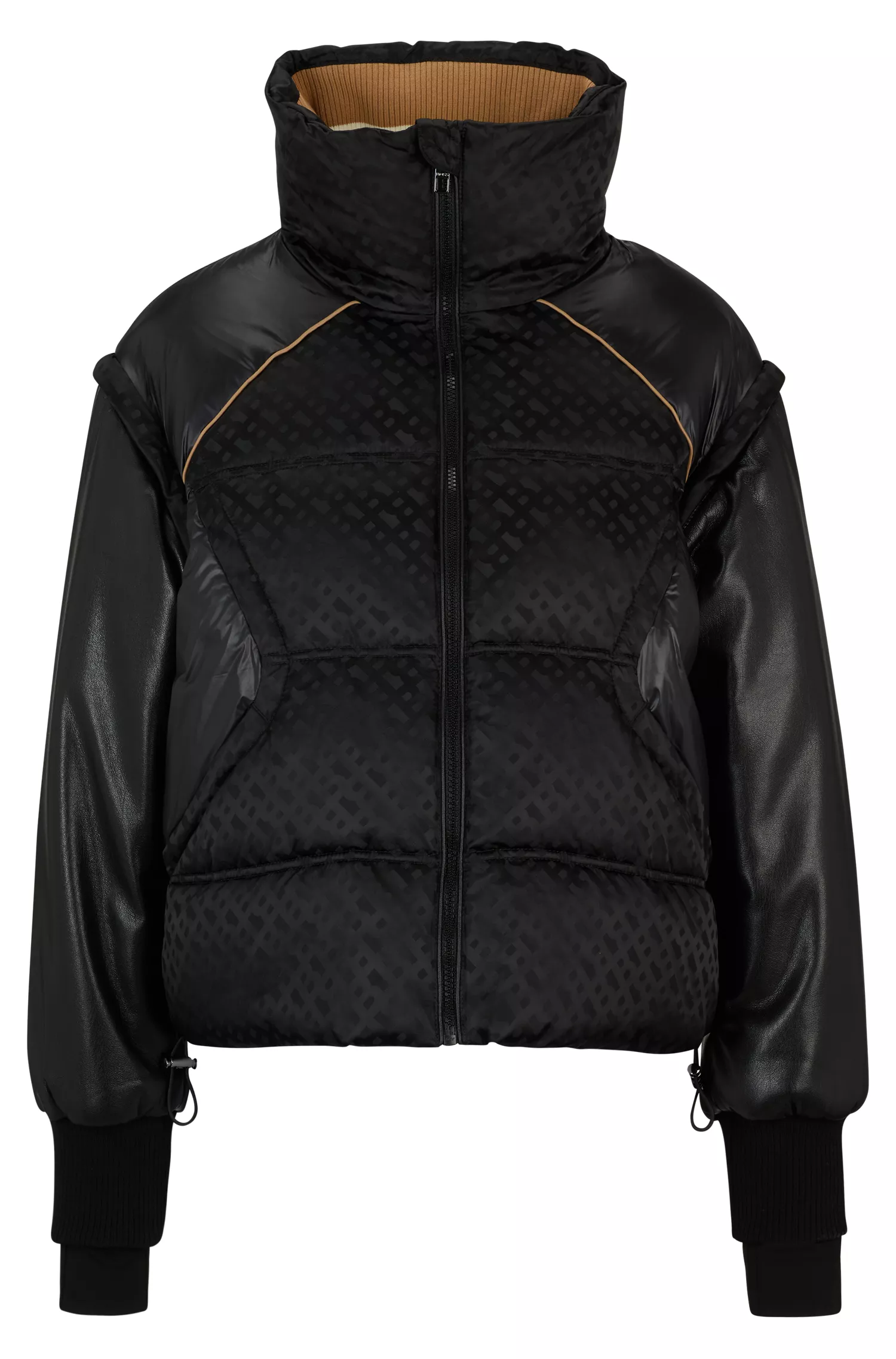 Jaqueta puffer BOSS Black-BOSS x Alica Schmidt com mangas removíveis por zíper.