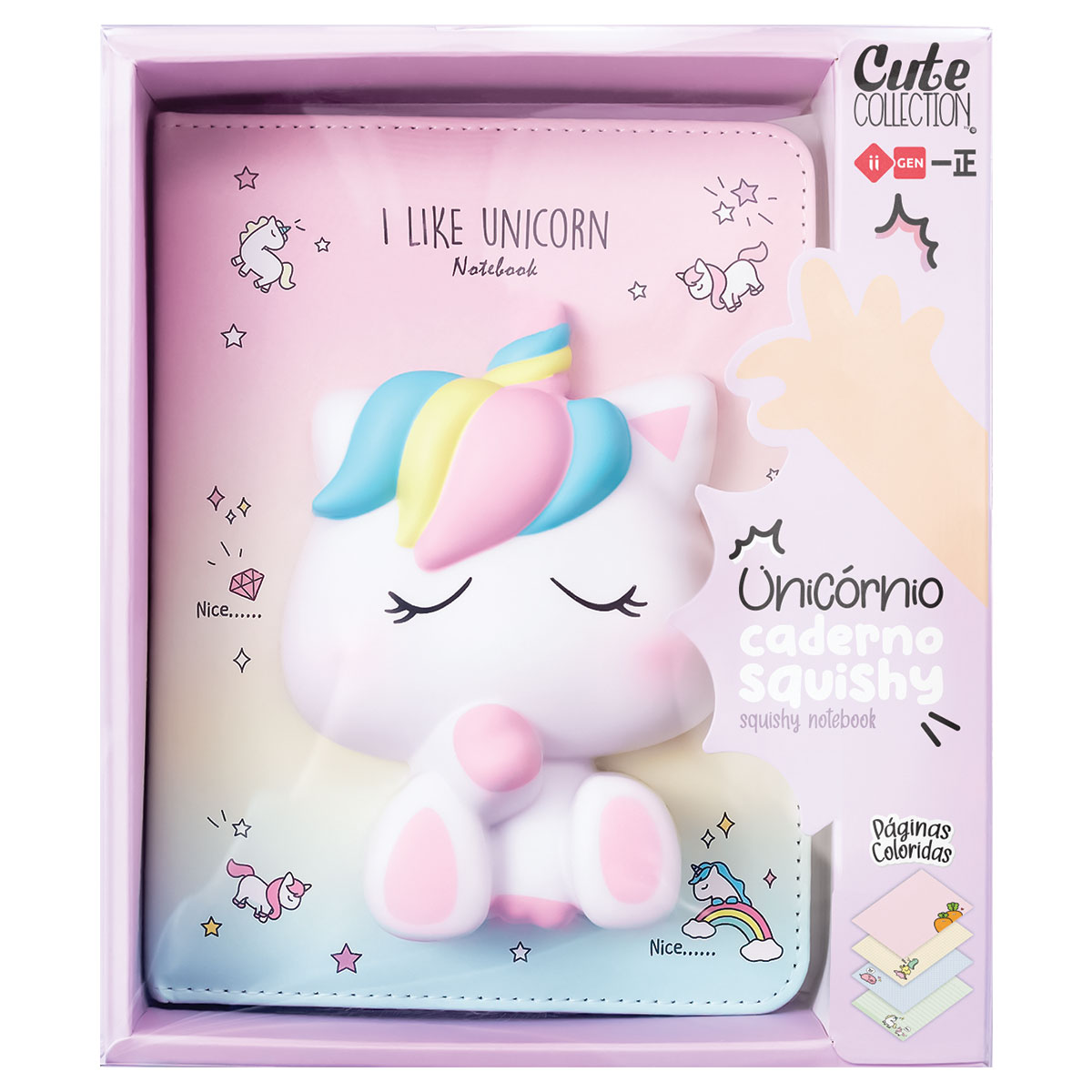 CADERNO UNICÓRNIO SQUISHY CUTE COLLETION