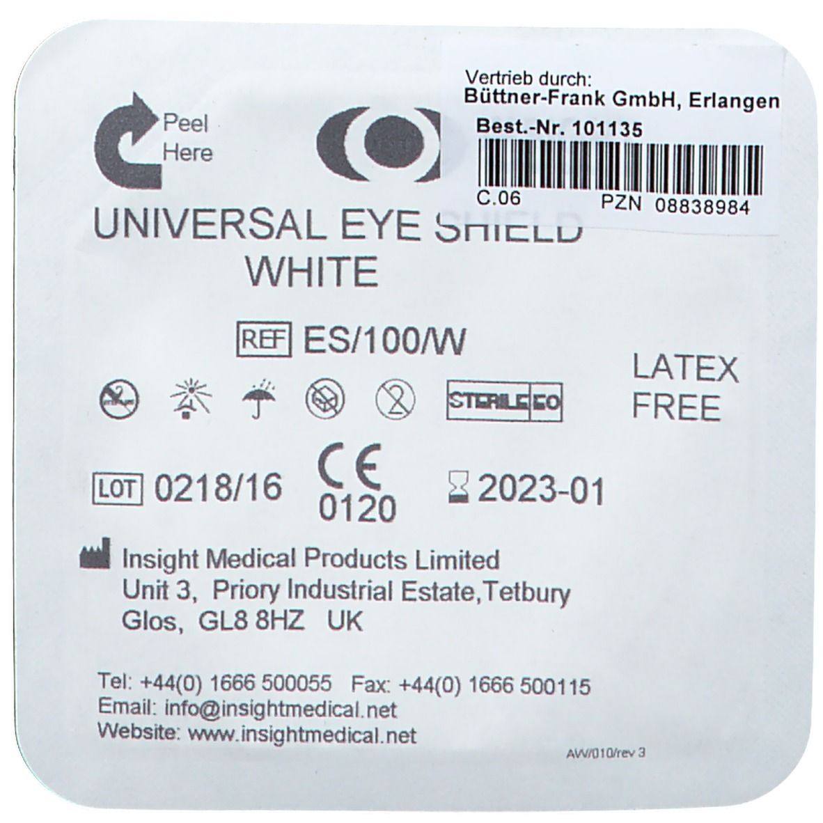 FRANK® Augenklappe aus Kunststoff universal