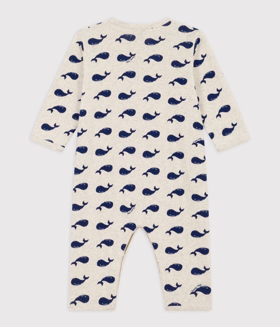 Pyjama sans pieds baleines marines en coton