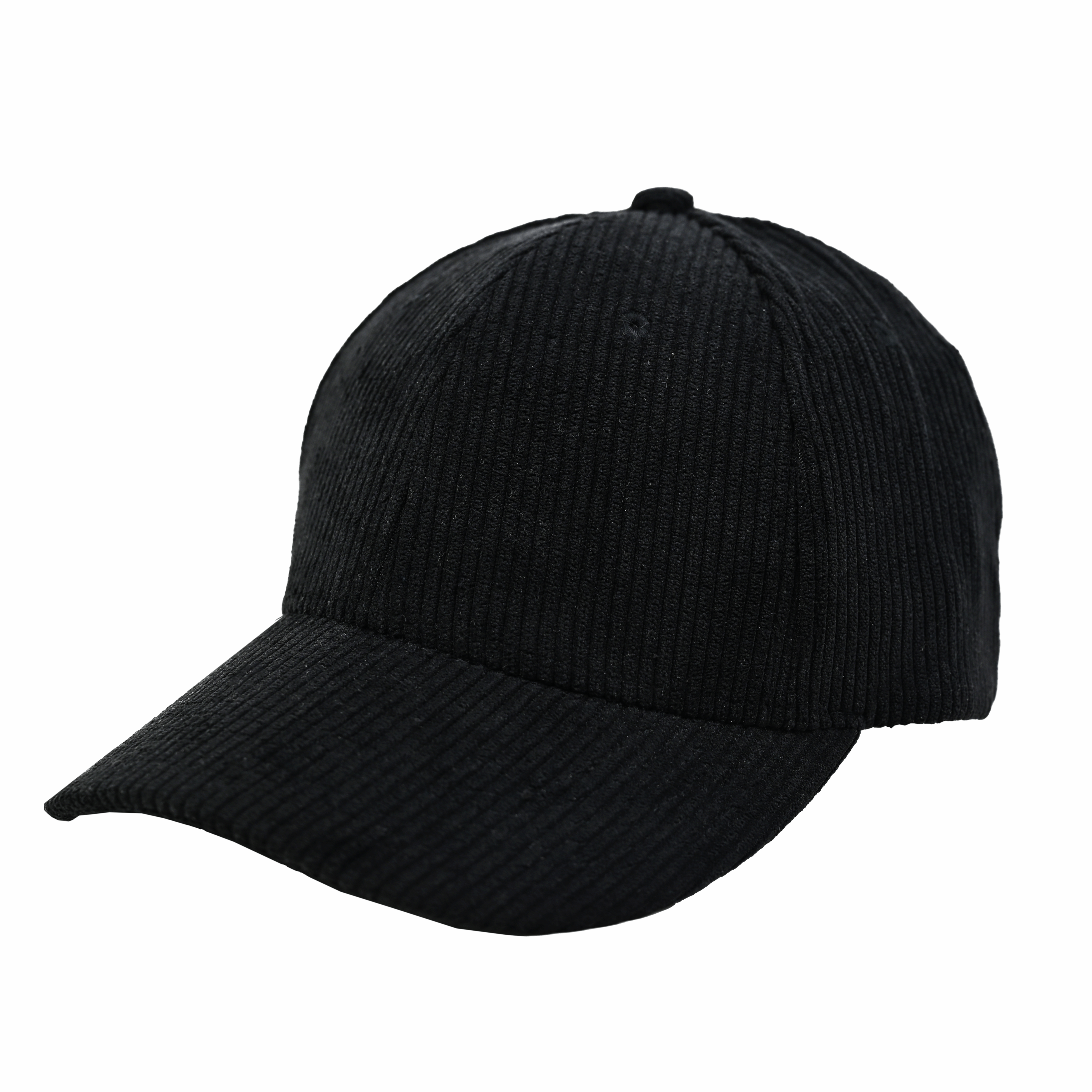 Casquette Adulte Velours Côtelé Noir