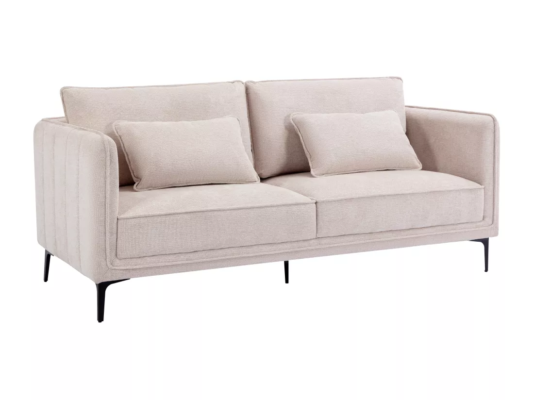 Canapé 3 places en tissu beige TORMELDA