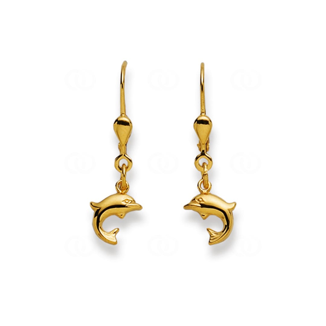 Ohrhänger 750/18 K Gelbgold Delfin